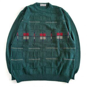 Vintage Cress, Wool Blend Sweater / Made in Italy / 1990's Dadcore Style